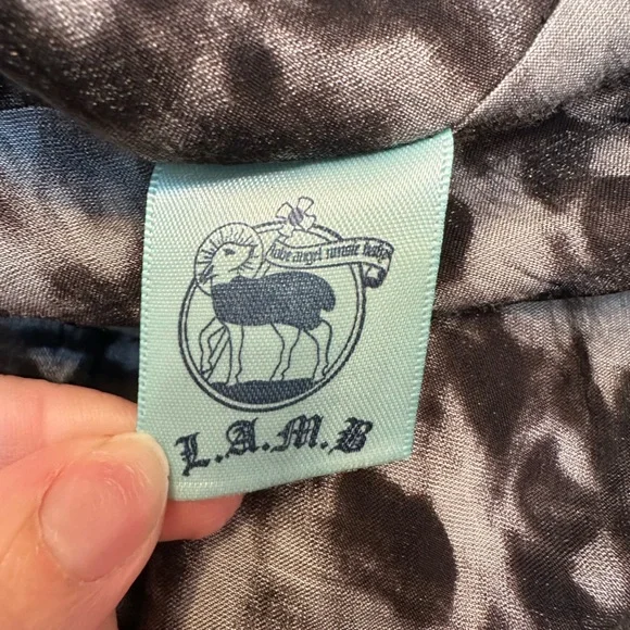 Vintage L.A.M.B Gwen Stefani Wool Y2K Punk Glam Rock Goth Ruffle Skirt Size 2 XS